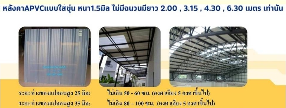 หลังคา APVC แบบใสขุ่น